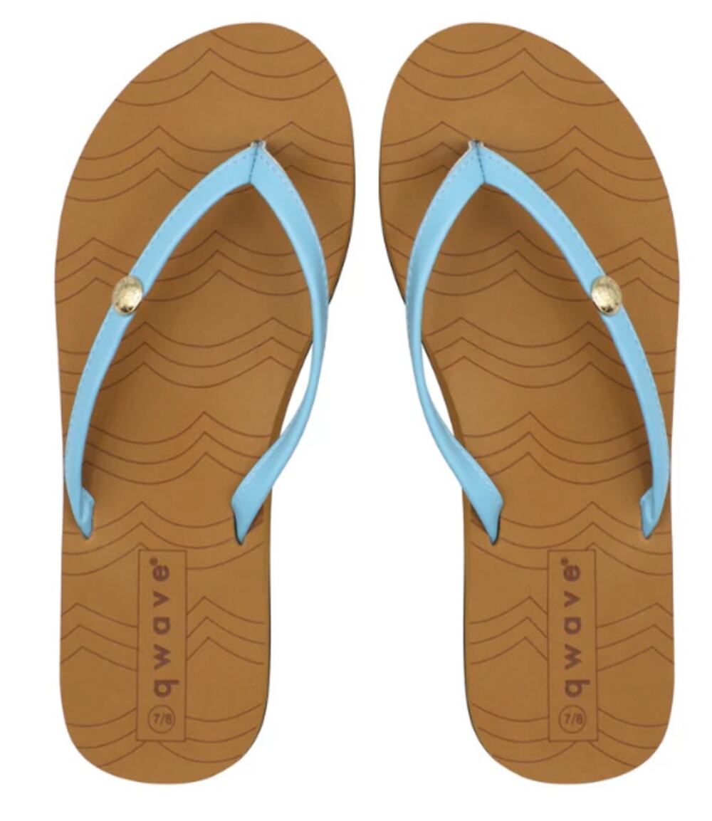 Qwave Ladies' Medallion Sandals, Blue, Size 6/7